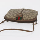 GUCCI GG Supreme Web Sherry Line Bag PVC Beige Gold 904 02 047 Auth 164205-7
