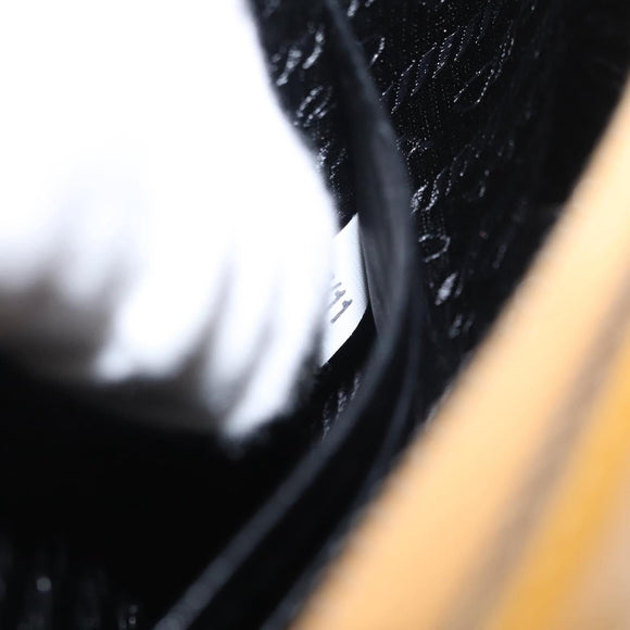 PRADA Chain Shoulder Bag Safiano leather Yellow Silver Auth 164207