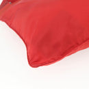 PRADA Shoulder Bag Nylon Red Silver Auth 164209-17