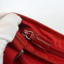 PRADA Shoulder Bag Nylon Red Silver Auth 164209-10