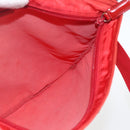 PRADA Shoulder Bag Nylon Red Silver Auth 164209-20