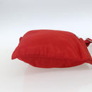 PRADA Shoulder Bag Nylon Red Silver Auth 164209-4