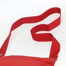 PRADA Shoulder Bag Nylon Red Silver Auth 164209-8
