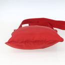PRADA Shoulder Bag Nylon Red Silver Auth 164209-5
