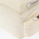 PRADA Shoulder Bag Nylon White Silver Auth 164214-10