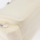PRADA Shoulder Bag Nylon White Silver Auth 164214-11