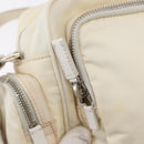 PRADA Shoulder Bag Nylon White Silver Auth 164214-15