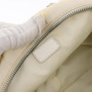PRADA Shoulder Bag Nylon White Silver Auth 164214-17