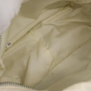 PRADA Shoulder Bag Nylon White Silver Auth 164214-18
