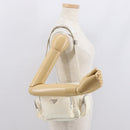 PRADA Shoulder Bag Nylon White Silver Auth 164214-24