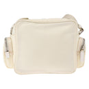PRADA Shoulder Bag Nylon White Silver Auth 164214-3