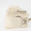 PRADA Shoulder Bag Nylon White Silver Auth 164214-4