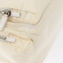 PRADA Shoulder Bag Nylon White Silver Auth 164214-9