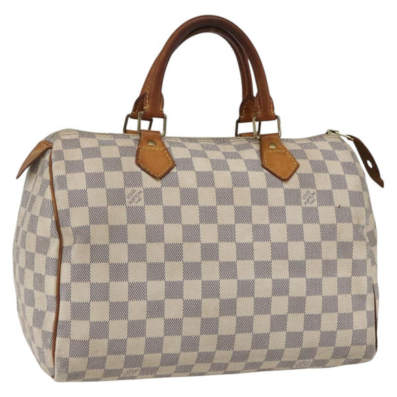 LOUIS VUITTON Damier Azur Speedy 30 Hand Bag N41533 LV Auth 164217