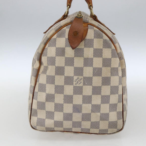 LOUIS VUITTON Damier Azur Speedy 30 Hand Bag N41533 LV Auth 164217