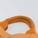 PRADA Canapa PM Hand Bag Canvas Orange Gold Auth 164219-8