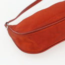 PRADA Accessory Pouch Nylon Orange Silver Auth 164220-16