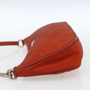 PRADA Accessory Pouch Nylon Orange Silver Auth 164220-3