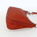 PRADA Accessory Pouch Nylon Orange Silver Auth 164220-4