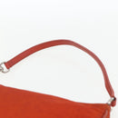 PRADA Accessory Pouch Nylon Orange Silver Auth 164220-8