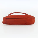 PRADA Accessory Pouch Nylon Orange Silver Auth 164220-5