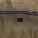 FENDI Zucca Canvas Vanity Pouch Black Brown Auth 164221-19