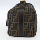 FENDI Zucca Canvas Vanity Pouch Black Brown Auth 164221-4