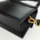 JACQUEMUS Chiquito Hand Bag Leather 2way Black Gold Auth 164223M-19