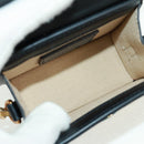 JACQUEMUS Chiquito Hand Bag Leather 2way Black Gold Auth 164223M-10