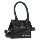 JACQUEMUS Chiquito Hand Bag Leather 2way Black Gold Auth 164223M-1