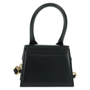 JACQUEMUS Chiquito Hand Bag Leather 2way Black Gold Auth 164223M-2