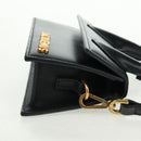 JACQUEMUS Chiquito Hand Bag Leather 2way Black Gold Auth 164223M-4