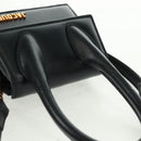 JACQUEMUS Chiquito Hand Bag Leather 2way Black Gold Auth 164223M-6