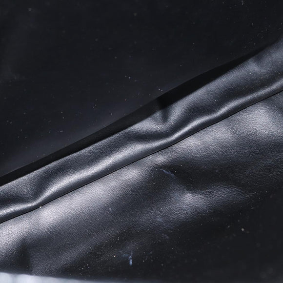 BALLY Quilted Chain Shoulder Bag Leather Black Gold Auth 164225