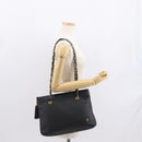 BALLY Quilted Chain Shoulder Bag Leather Black Gold Auth 164225-23