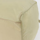 PRADA Hand Bag Nylon Ivory Silver Auth 164232-16