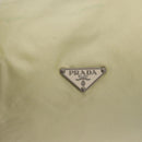 PRADA Hand Bag Nylon Ivory Silver Auth 164232-21