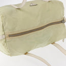 PRADA Hand Bag Nylon Ivory Silver Auth 164232-8