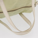 PRADA Hand Bag Nylon Ivory Silver Auth 164232-9