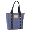 LOUIS VUITTON Antigua Cabas MM Tote Bag Blue M40087 LV Auth 164234-1