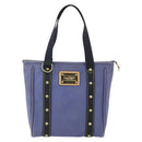 LOUIS VUITTON Antigua Cabas MM Tote Bag Blue M40087 LV Auth 164234-13