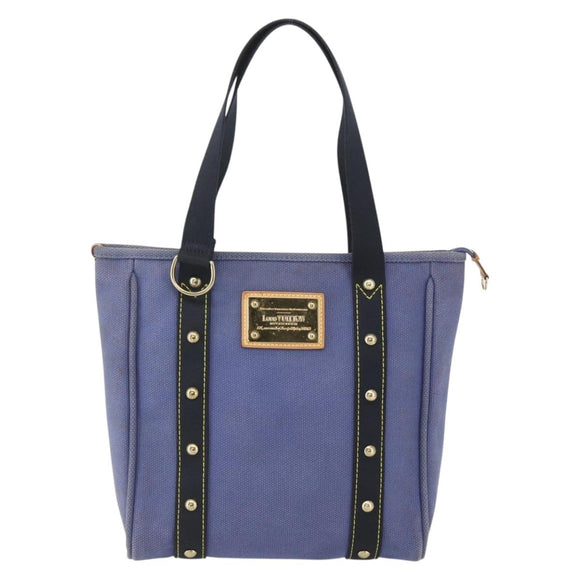 LOUIS VUITTON Antigua Cabas MM Tote Bag Blue M40087 LV Auth 164234