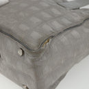 CHANEL New Travel line Tote Bag Silver CC Auth 164236-17