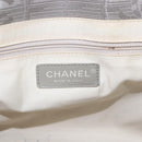 CHANEL New Travel line Tote Bag Silver CC Auth 164236-18