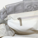 CHANEL New Travel line Tote Bag Silver CC Auth 164236-19