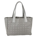CHANEL New Travel line Tote Bag Silver CC Auth 164236-2