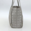 CHANEL New Travel line Tote Bag Silver CC Auth 164236-3