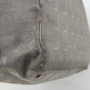 CHANEL New Travel line Tote Bag Silver CC Auth 164236-6
