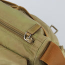 PRADA Shoulder Bag Nylon Beige Silver Auth 164243-20