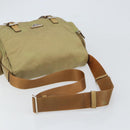 PRADA Shoulder Bag Nylon Beige Silver Auth 164243-7